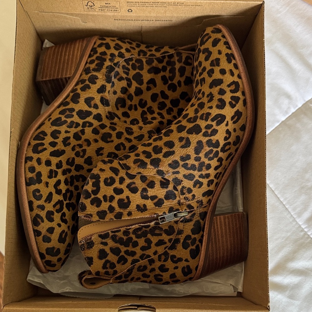 UGG Leopard Print Ankle Booties